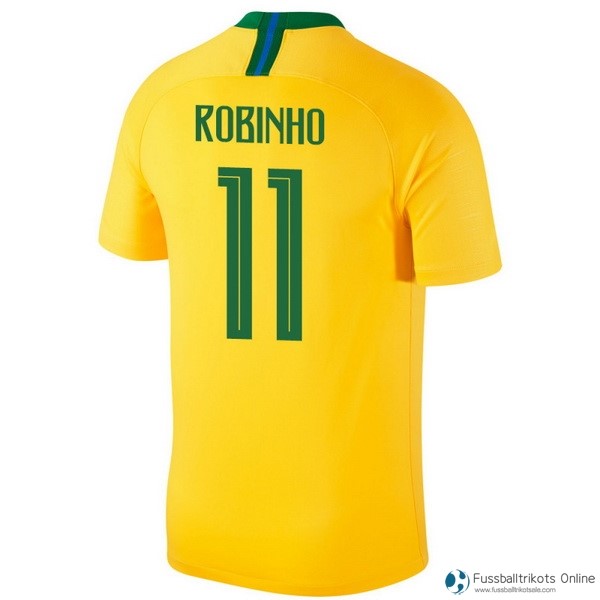 Brasilien Trikot Heim Robinho 2018 Gelb Fussballtrikots Günstig
